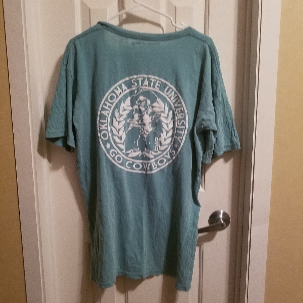Oklahoma state cowboys teal vneck
